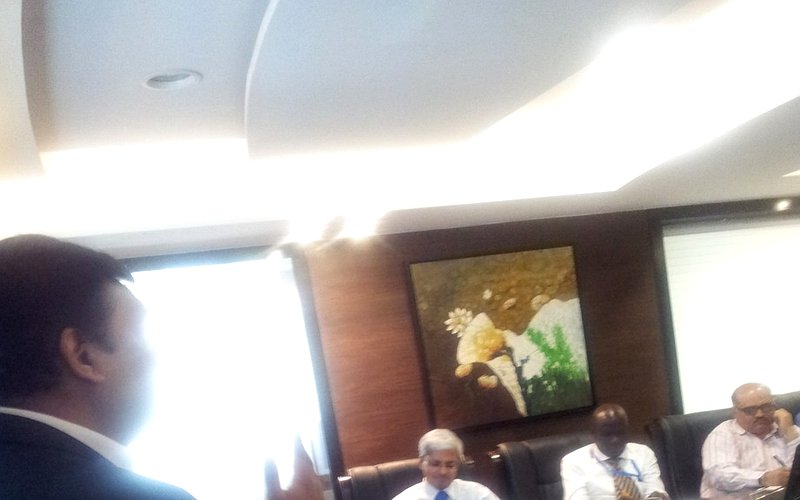Vijay Mistri reviewing strategic leadership data with senior executives