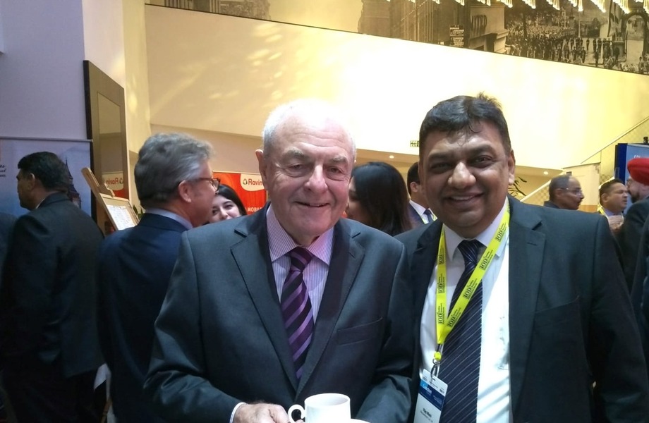 Vijay Mistri with Mervyn King — international leadership and governance recognition